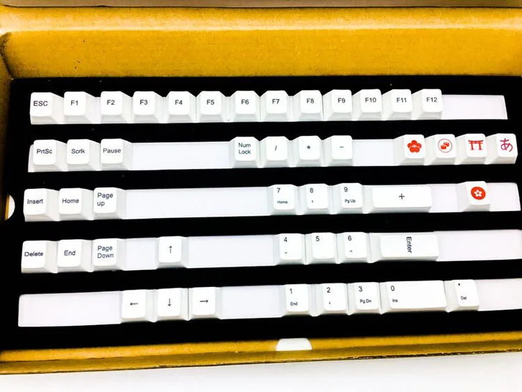 108 ключей/комплект PBT сублимированный краситель ключ Шапки оригинальные