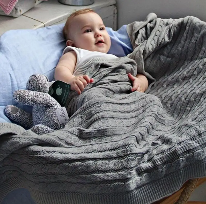 Вязаное детское одеяло для новорожденных; детское Пеленальное Одеяло; Manta Bebe; детское постельное белье для малышей; детское одеяло
