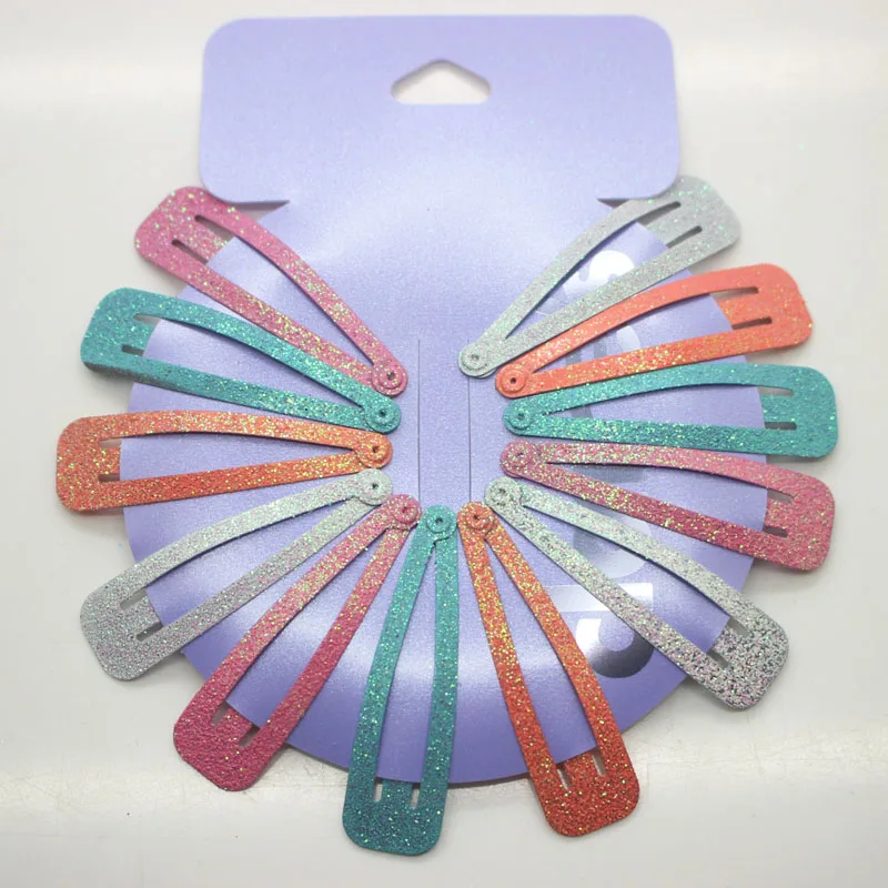 12 шт./лот аксессуары для волос с блестками женские заколки рождественские