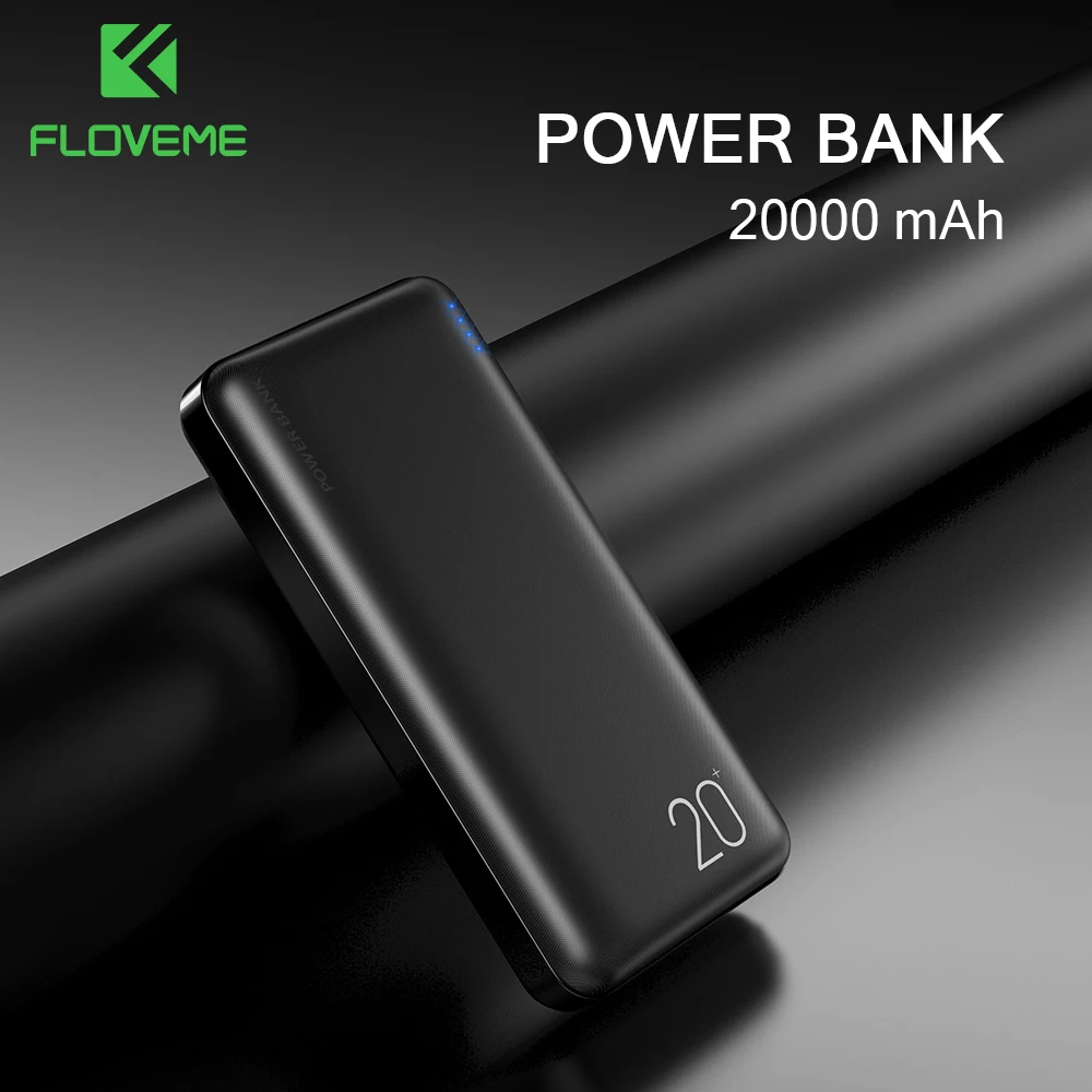 Портативное зарядное устройство FLOVEME 20000 мАч с двумя выходами USB 10000 мАч|Внешние