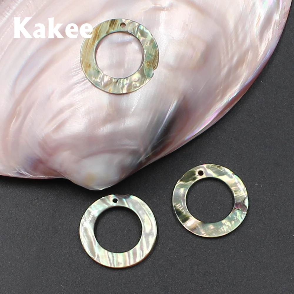 Круглые серьги Kakee 20 мм из натуральной Новой Зеландии абалона Шарм ракушка для
