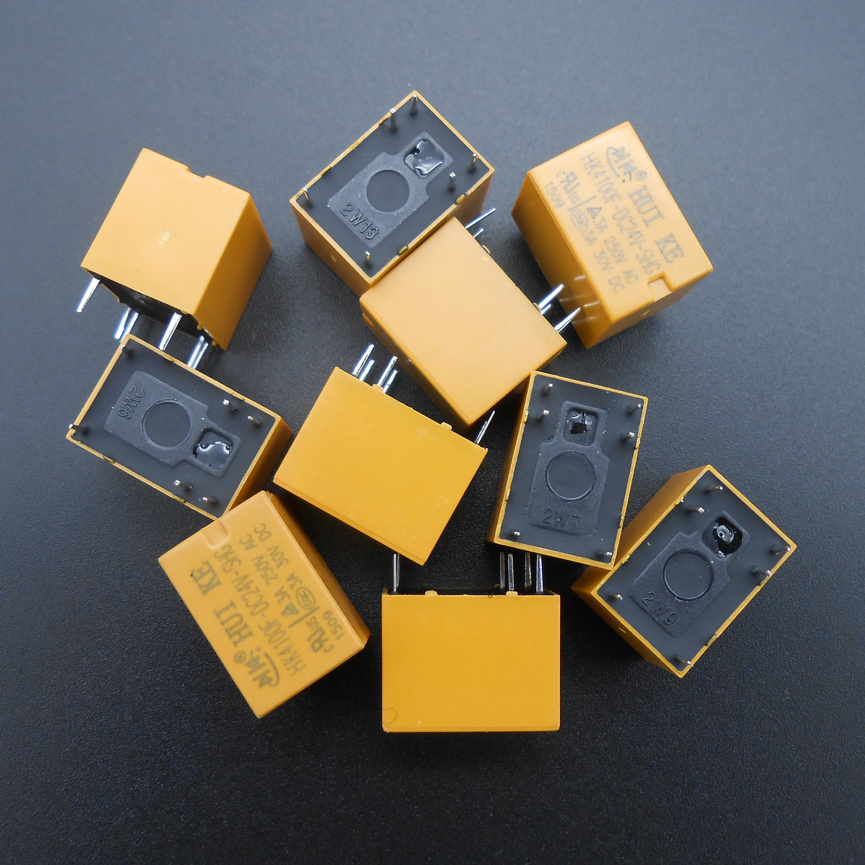 10 шт./лот HK4100F-DC24V-SHG DC 24V Volt желтое реле мощности DC24V 3A 6 Pin HUI KE 1C 1A 1B 750VA/90W 120ohm HuiKe 6-Pin * FD400