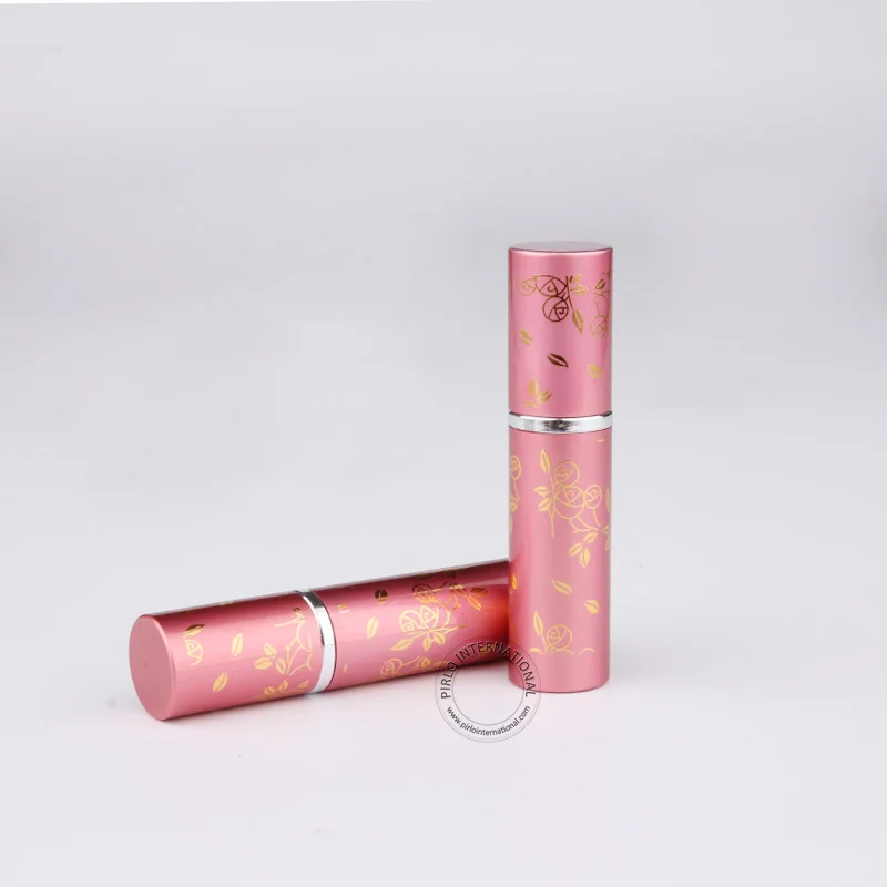 5 шт. x мл розовая Роза дизайн алюминий + стеклянная бутылка для духов 5cc жидкий