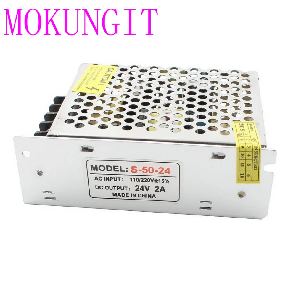 AC 100 V-240 V DC24V 2A машинка для стрижки 48 Вт Напряжение трансформатор для Светодиодный контрольная полоса СВЕТОДИОДНЫЙ выключатель светодиодный Дисплей, 24V2A переключатель Питание