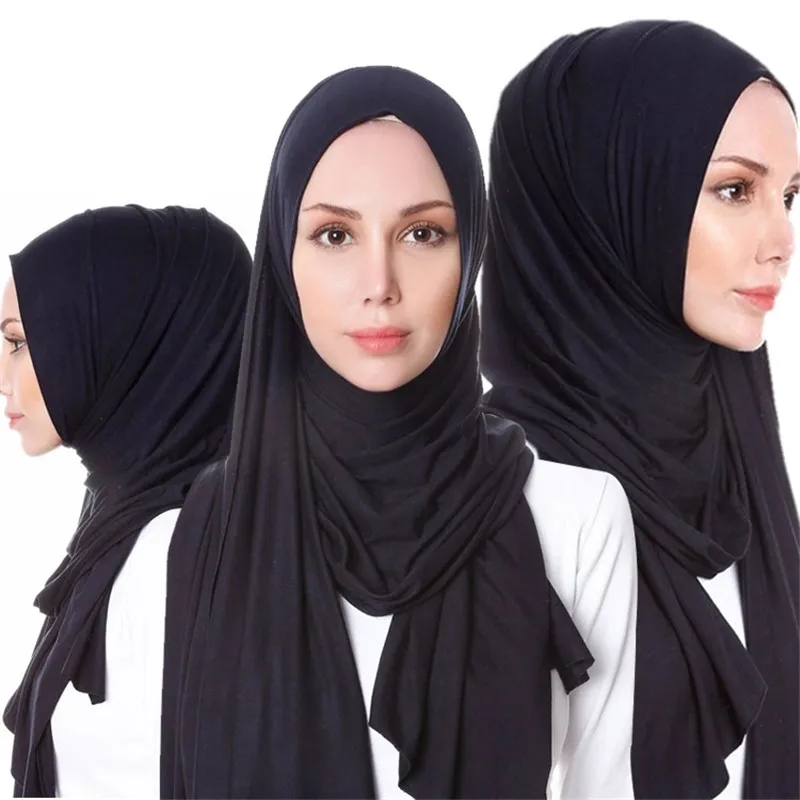 2019 мусульманский хиджаб из Джерси шарф для женщин femme musulman hijabs Исламские