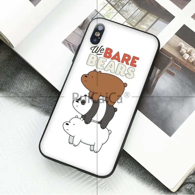 Ruicaica мультфильм милый Мы Голые Медведи DIY Роскошный Высокий протектор на конце