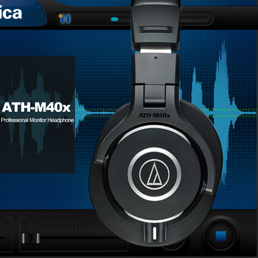Audio-Technica ATH-M40x профессиональные мониторные наушники Накладные наушники HiFi складные наушники ж/съемные кабели музыка
