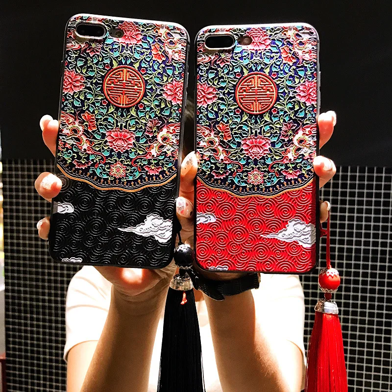 Chinese 3D Emboss Cartoon Patterned Phone Case For iphone X 8 7 Plus Cases Soft Silicone Cover Xiaomi MIX2 for Huawei p20 |