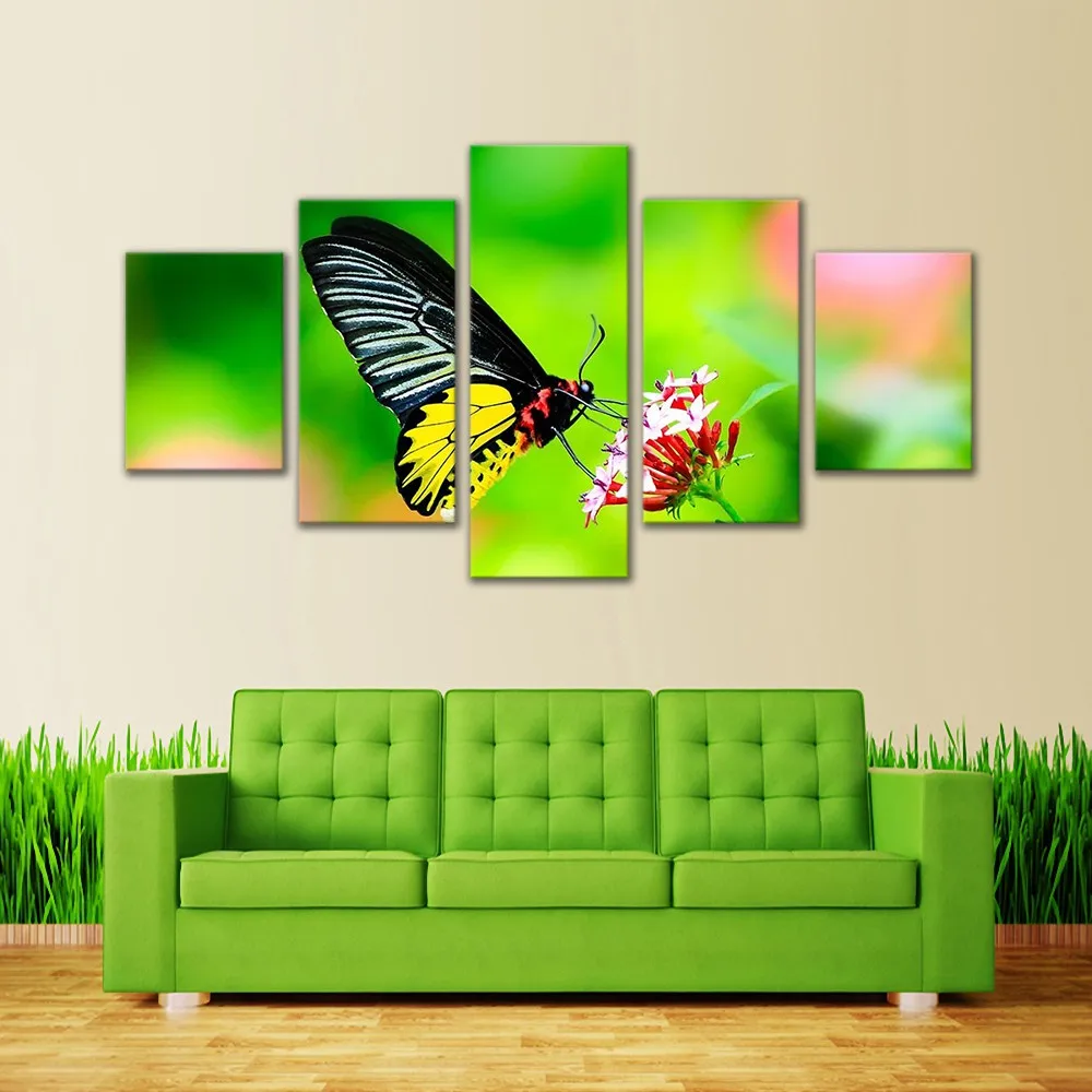 Картина на холсте 5 шт. современная картина настенное искусство с животными