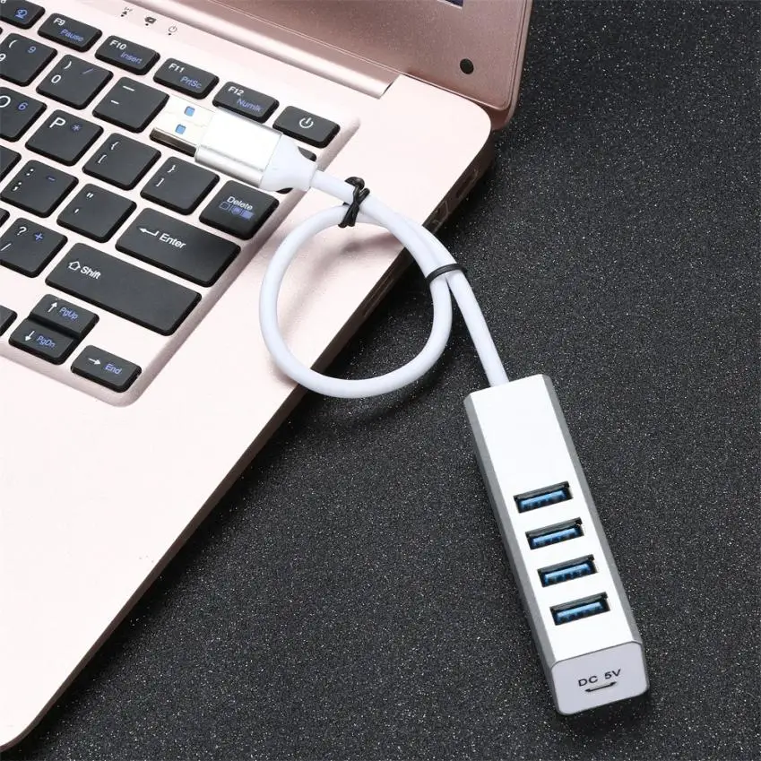 Алюминиевый usb-порт 3 0 и с 5 портами хаб передачи данных адаптером питания 20 Вт для