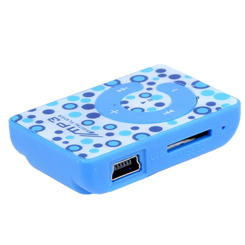 Мини USB MP3 музыкальный медиаплеер с зажимом и слотом для карты Micro TF/SD наушниками