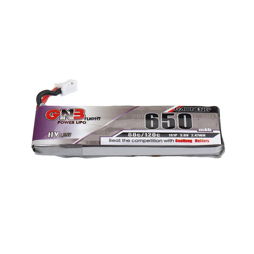 4 шт Gaoneng 3,8 V 650mAh 60C 1S HV 4,35 V Lipo аккумулятор PH2.0 разъем для Happymodel Snapper7 E010 M80S Tiny7 Beta85 FPV Racing Cine Whoop BetaFPV Дрон