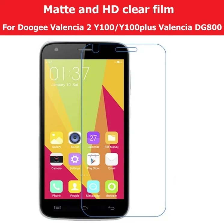 Антибликовая матовая пленка Для Doogee Valencia 2 Y100 Plus HD прозрачный глянцевый Пленка DG800