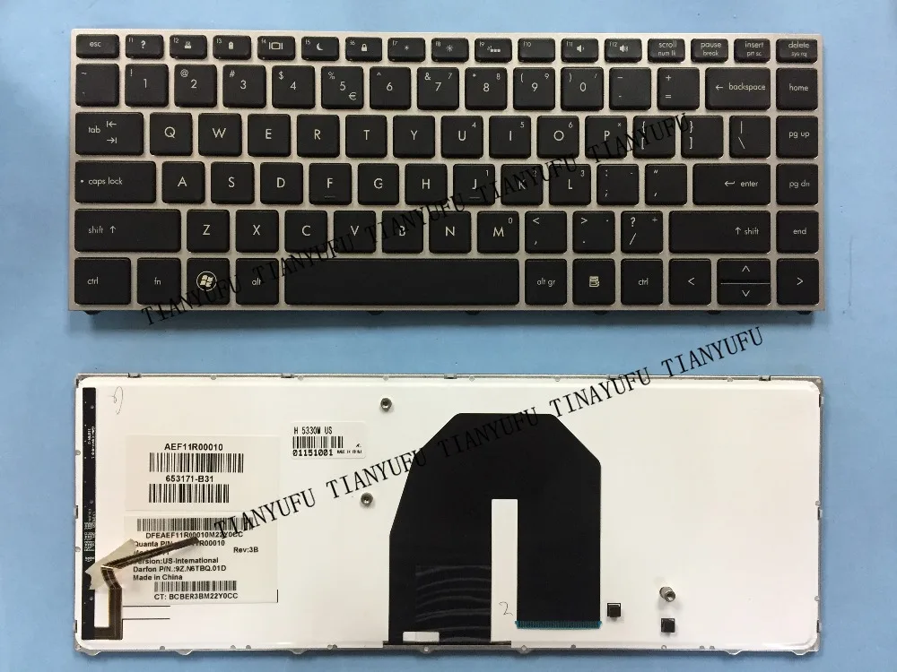 Новая английская клавиатура 5330M для HP probook 5330 черная ноутбука с американской