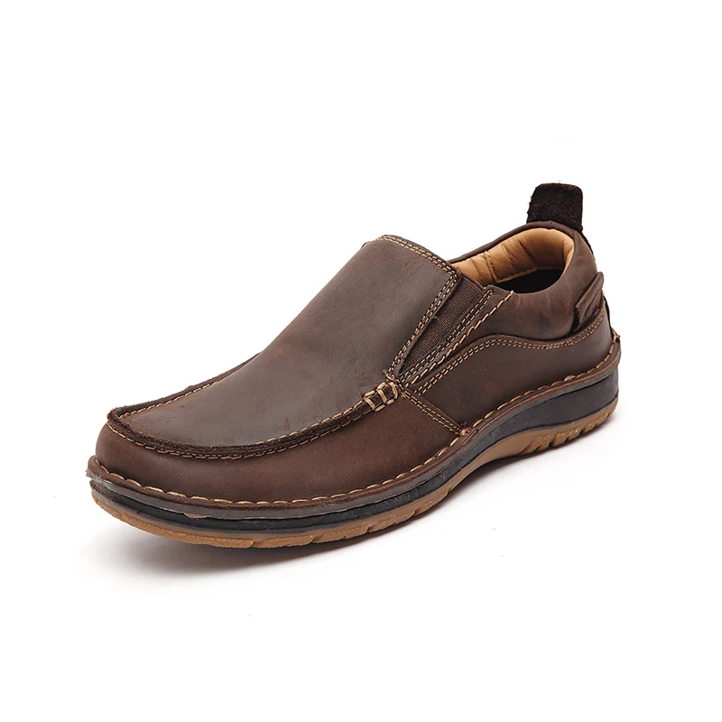 LINGGE Leather Casual Shoes Fashion Men Loafers Comfortable Slip On Moccasins #7287 | Обувь