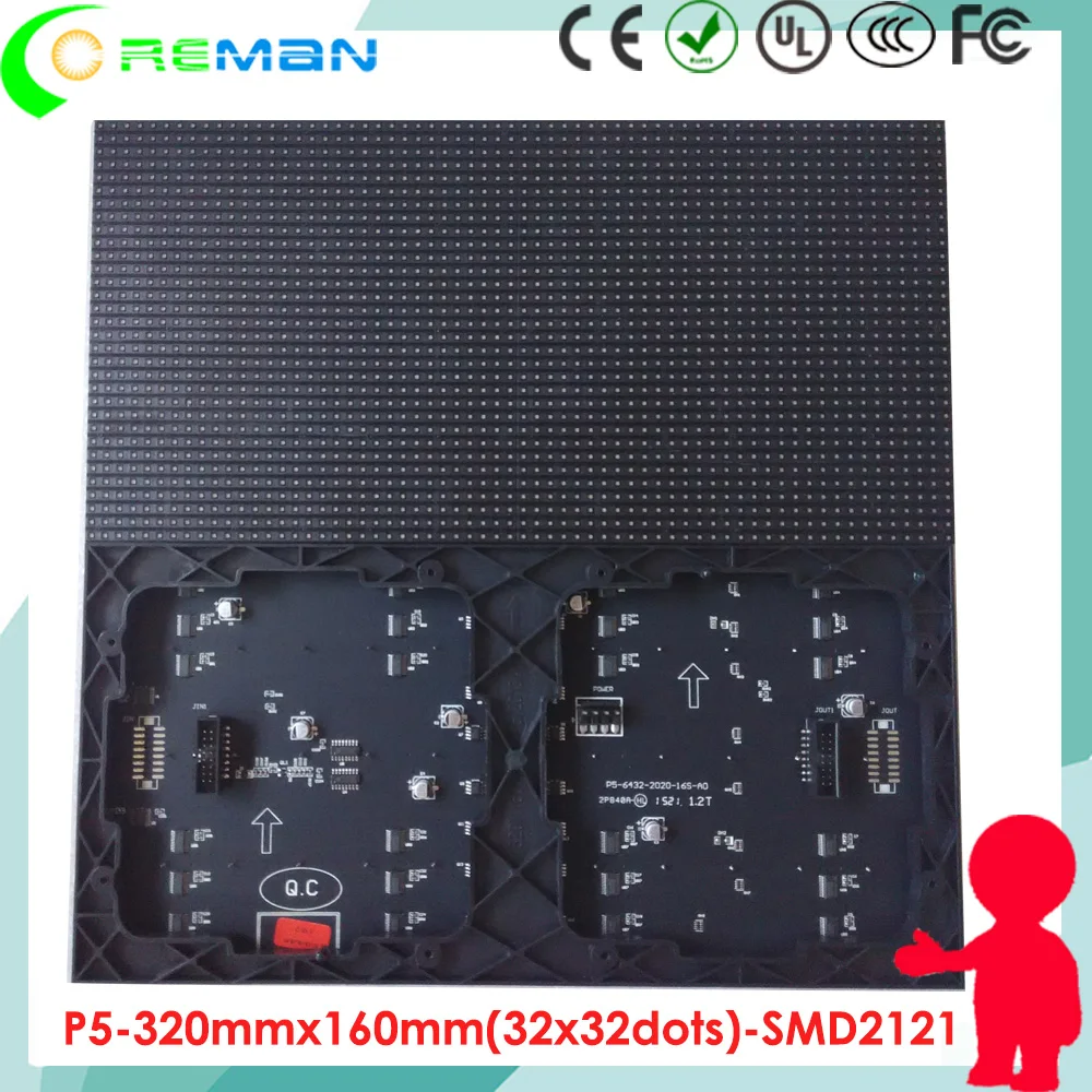 Дешевый светодиодный экран модуль p5 для помещений/RGB smd 320 мм * 160 64*32 пикселя/p5