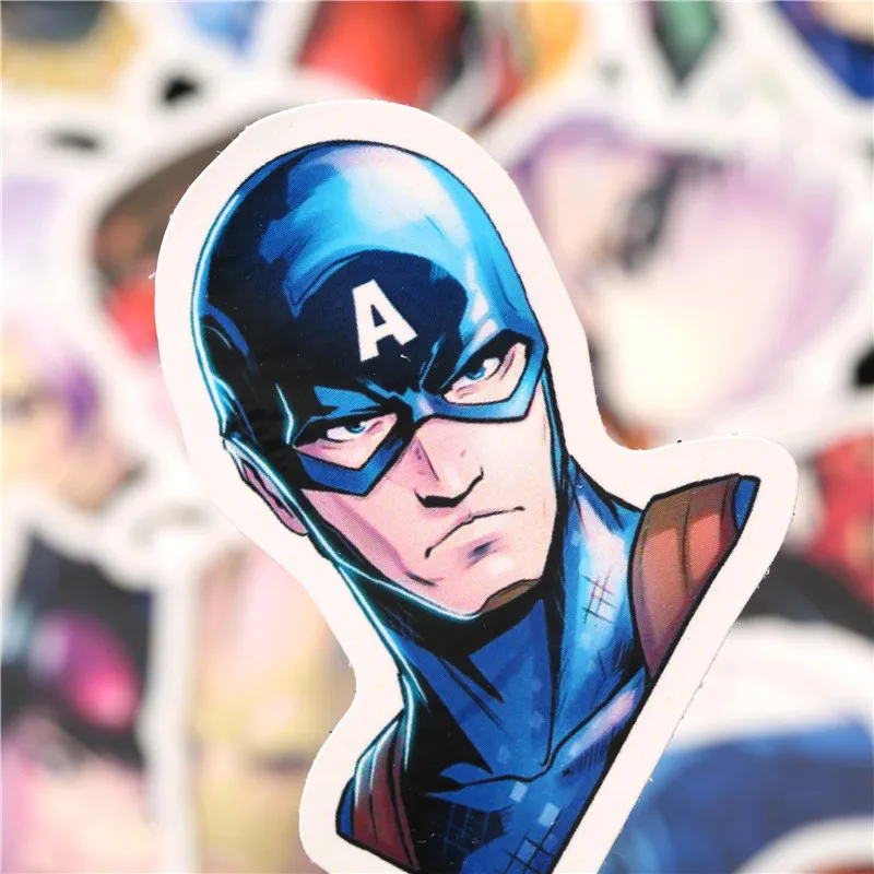 50 шт. супер наклейки герои наклейки Marvel персонажи фильмов наклейки для скейтборда мотоцикла багажа ноутбука мультфильм наклейки Наборы