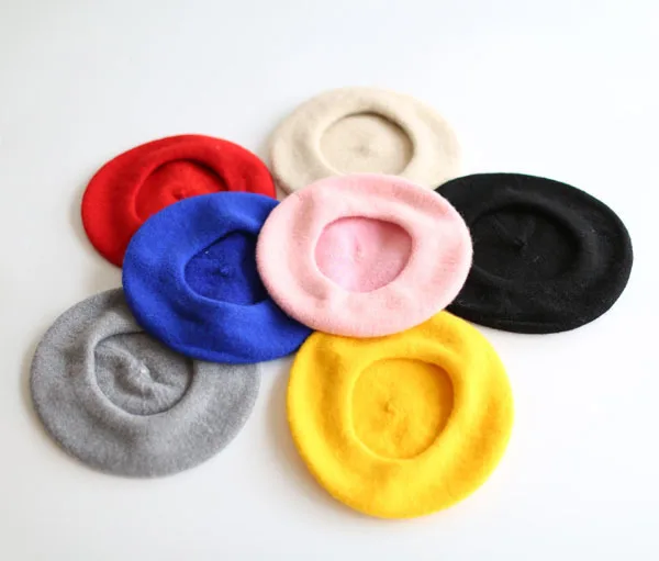 Берет шерстяной детский весна-осень-зима для мальчиков и девочек 2020