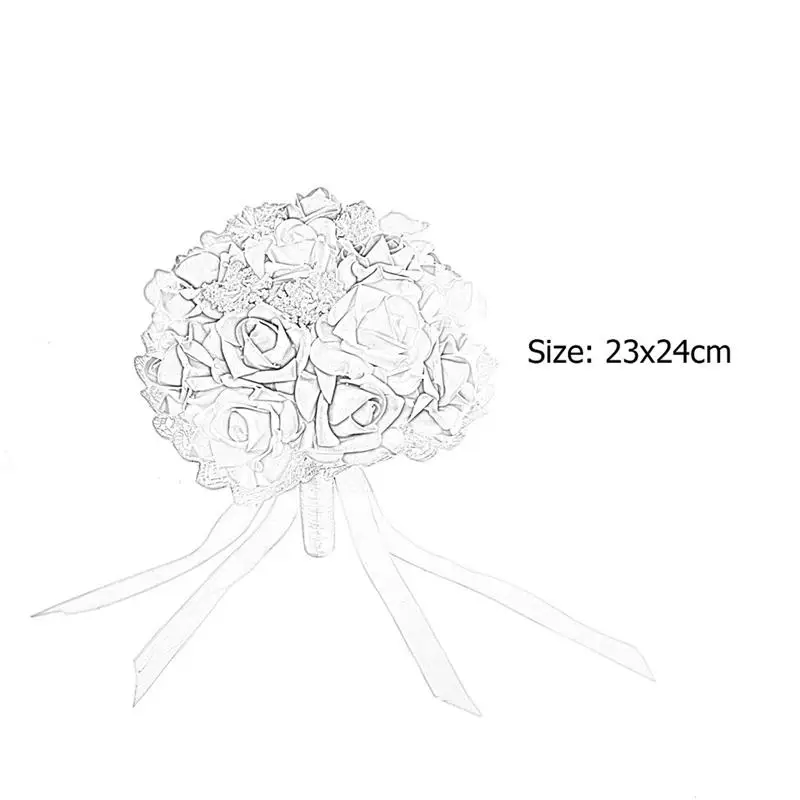 Artificial Flowers Rose Bouquet For Wedding Decoration Home Decor Lace Hydrangeas Bride Holding Flower L904 New | Дом и сад