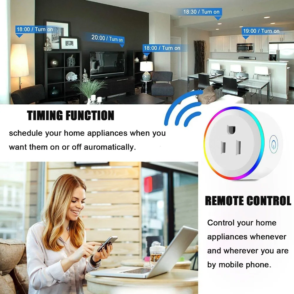 Умная розетка Wifi умная беспроводная с Google Home Alexa голосовое управление|Умные