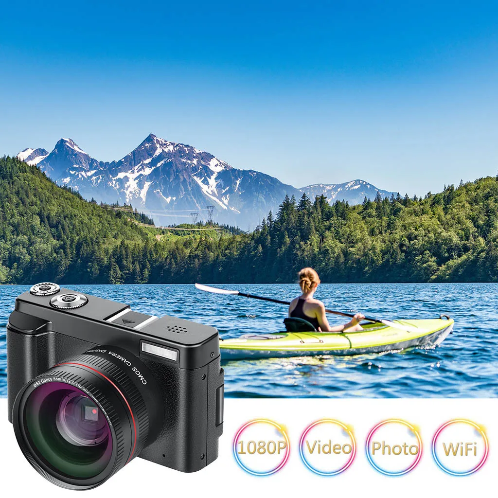 Телеобъектив Экшн-камера 24MP Ultra HD 4K WiFi Пульт дистанционного управления спортивная видеокамера 16X цифровой зум 3,0 мини DV камера