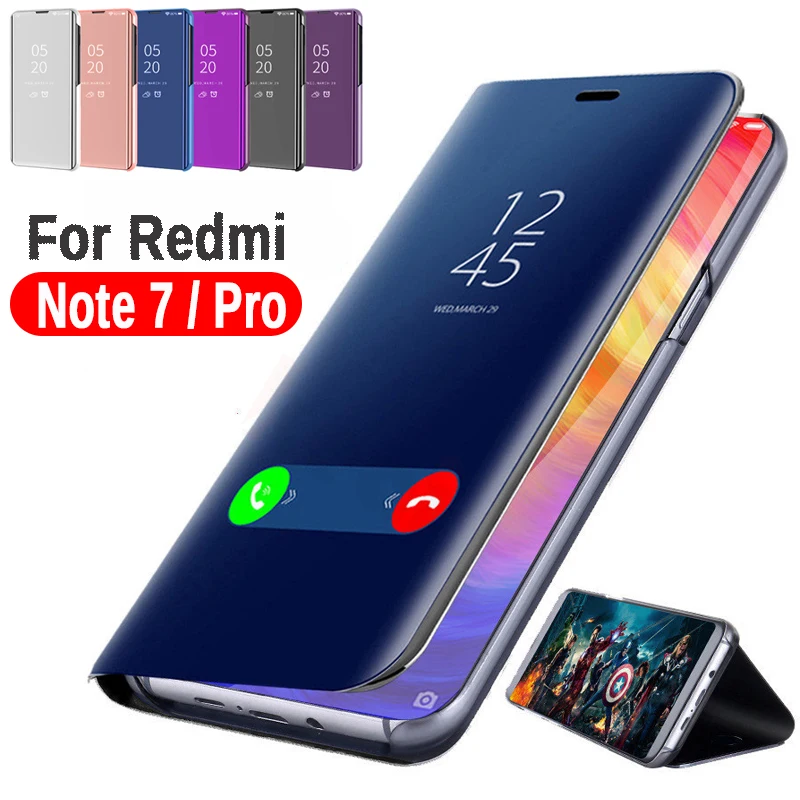 Чехол для Xiaomi Redmi Note 7 чехол зеркальная поверхность кожаный задней панели