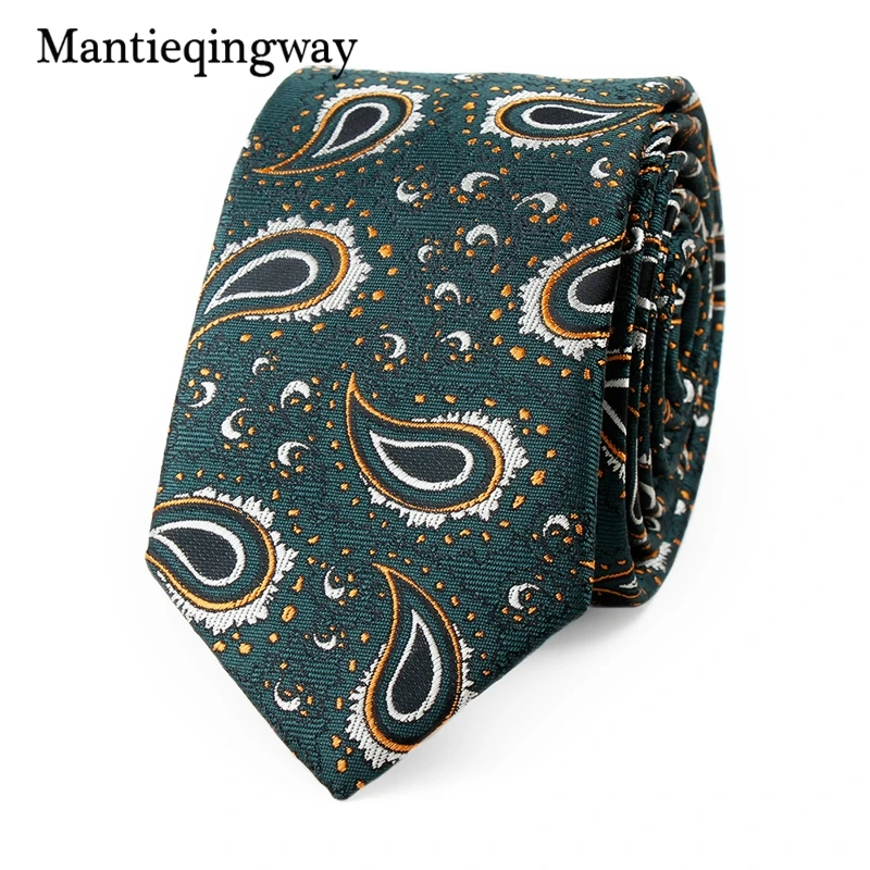 Mantieqingway 6 см жаккардовые галстуки мужские рисунок кешью галстук модные
