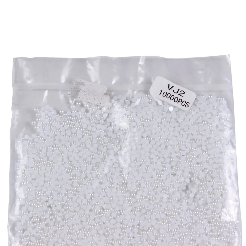 

10000pcs/Pack New Nail Art Half Pearls2mm Pearls 3D Rhinestones Nail Tips Decoration Wholesale