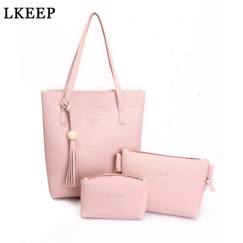 3 шт./компл. женская сумка тоут кошелек Ретро через плечо с бусинами 2019 модная