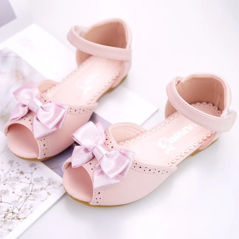 

Kids Children girls Sandals Shoes Summer Fashion Bowknot Girls Flat Princess Shoes children's girls shoes