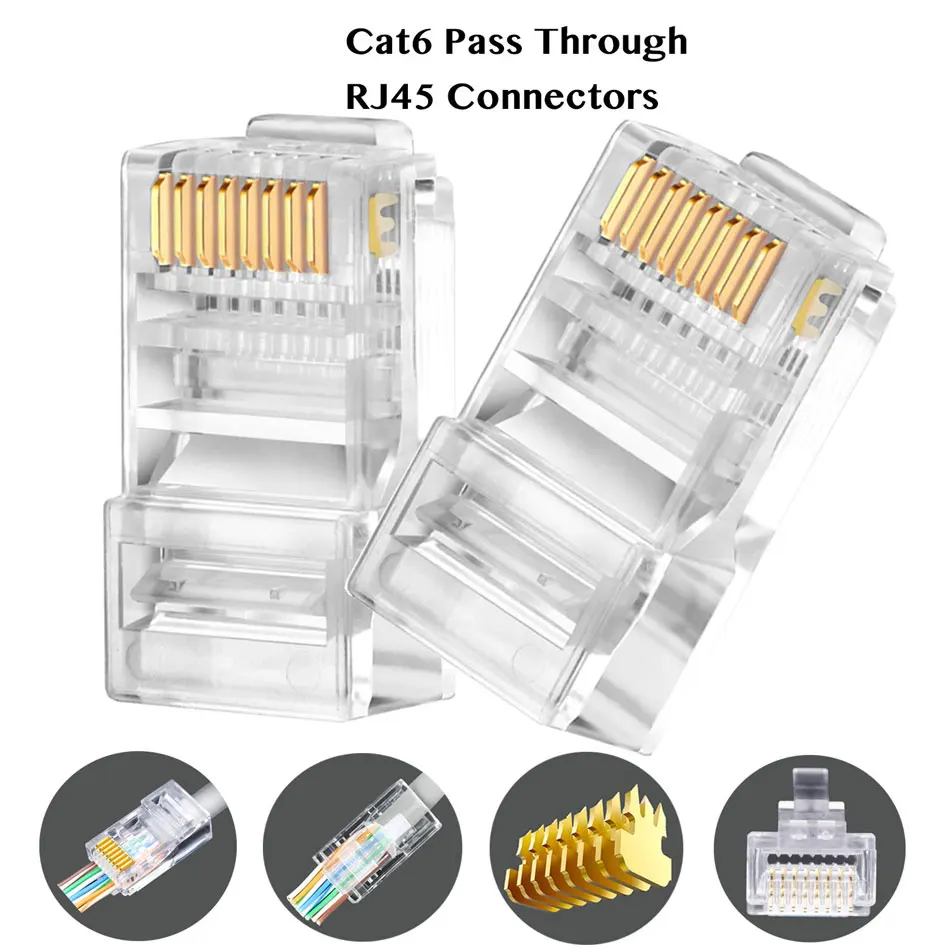 EZ rj45 разъем cat6 rj 45 ethernet Кабельный cat5e utp 8P8C cat 6 сетевой 8-контактный