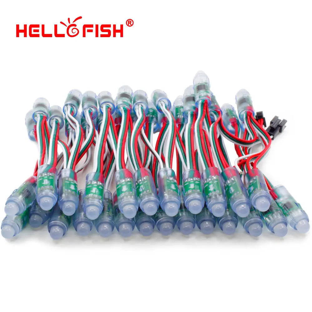 Hello Fish 12 мм WS2811 полноцветный пиксельный модуль DC5V IP68 Водонепроницаемые точечные