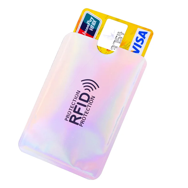 100 pc Sliver Анти-сканирующий чехол для Карт RFID кошелек блокирующий ридер замок банк алюминиевый держатель для карт Id карта чехол Защита металлическая коробка для кредитных карт - Цвет: 100 pc Sliver