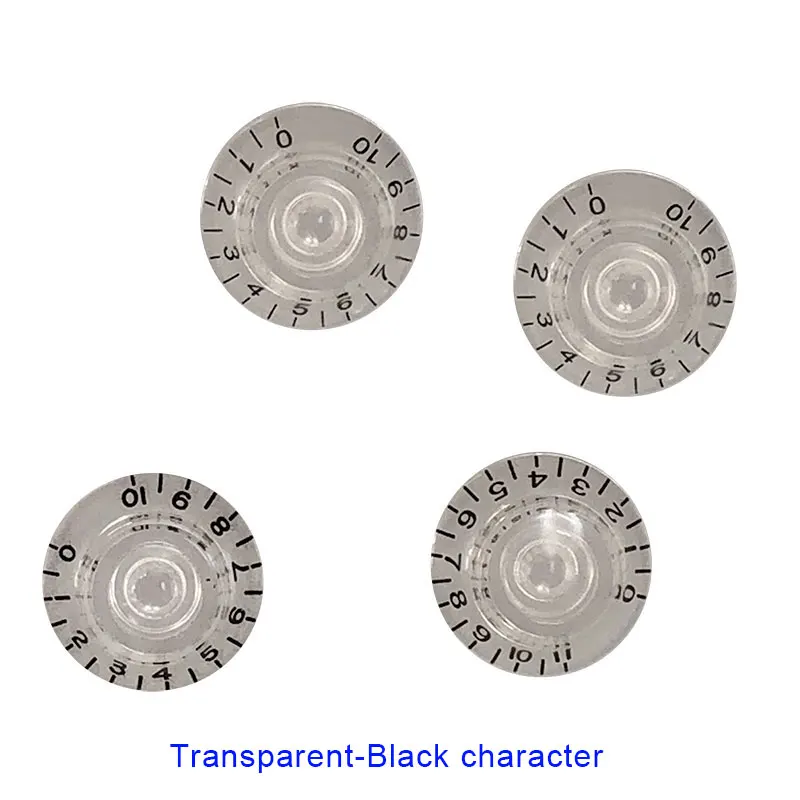 transparent-black Гитарные детали набор из 4 шт. для США Gib SG выцветшие т регуляторы скорости регуляторы громкости тон гитарные регуляторы громкости тон - Цвет: transparent-black