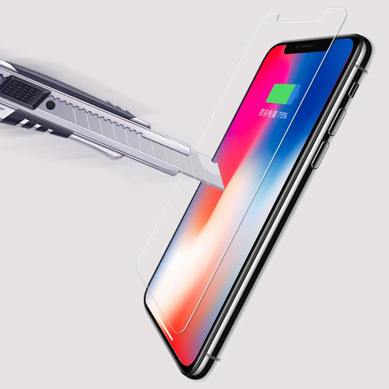 Защитное закаленное стекло для iPhone XS MAX XR Защитная пленка экрана 8 Plus X 6 7
