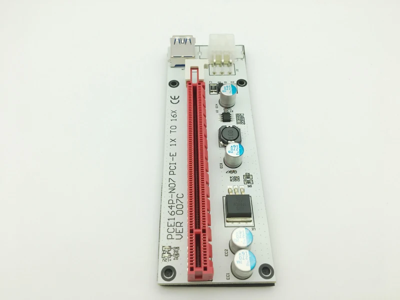Новая Райзер-карта 3 в 1 VER007C 60 см PCI-E с 4pin 6pin Sata Molex Power PCIe 1x до 16x Extender для майнинга