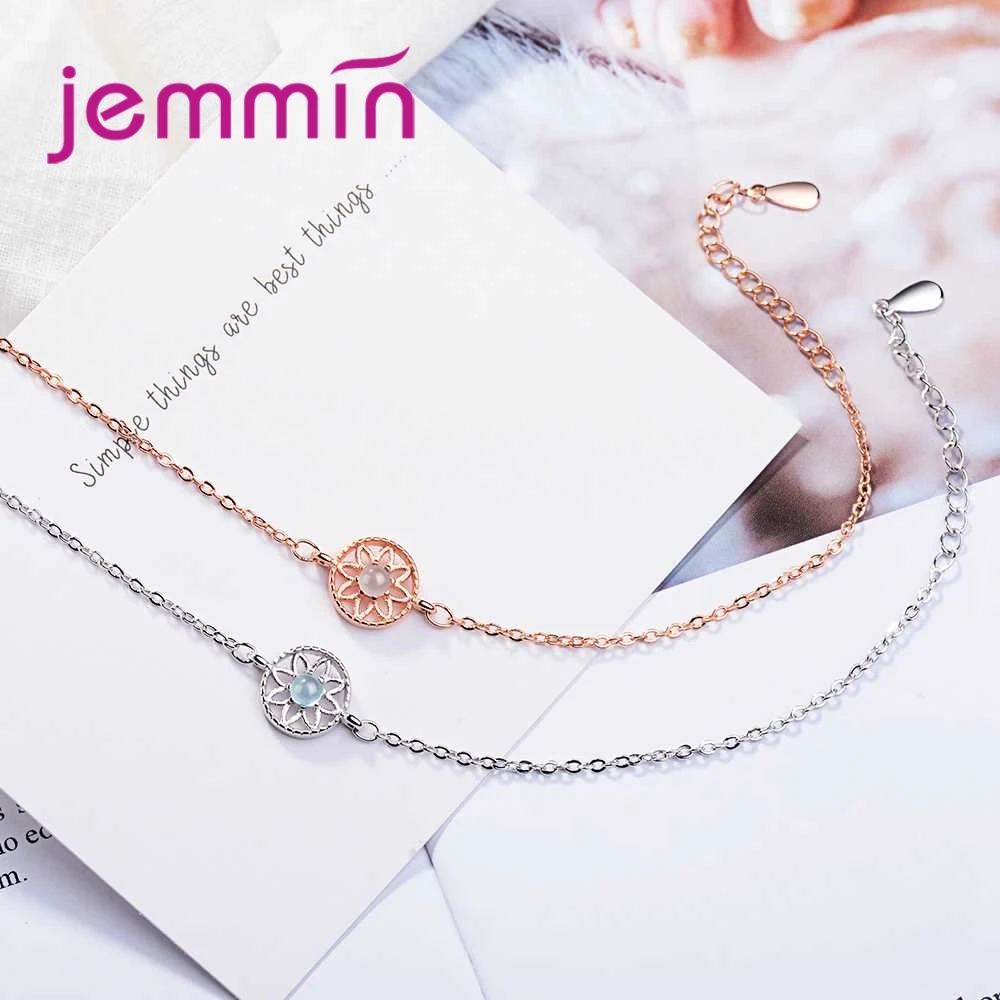 Женский браслет из серебра 925 пробы с цветком | Украшения и аксессуары