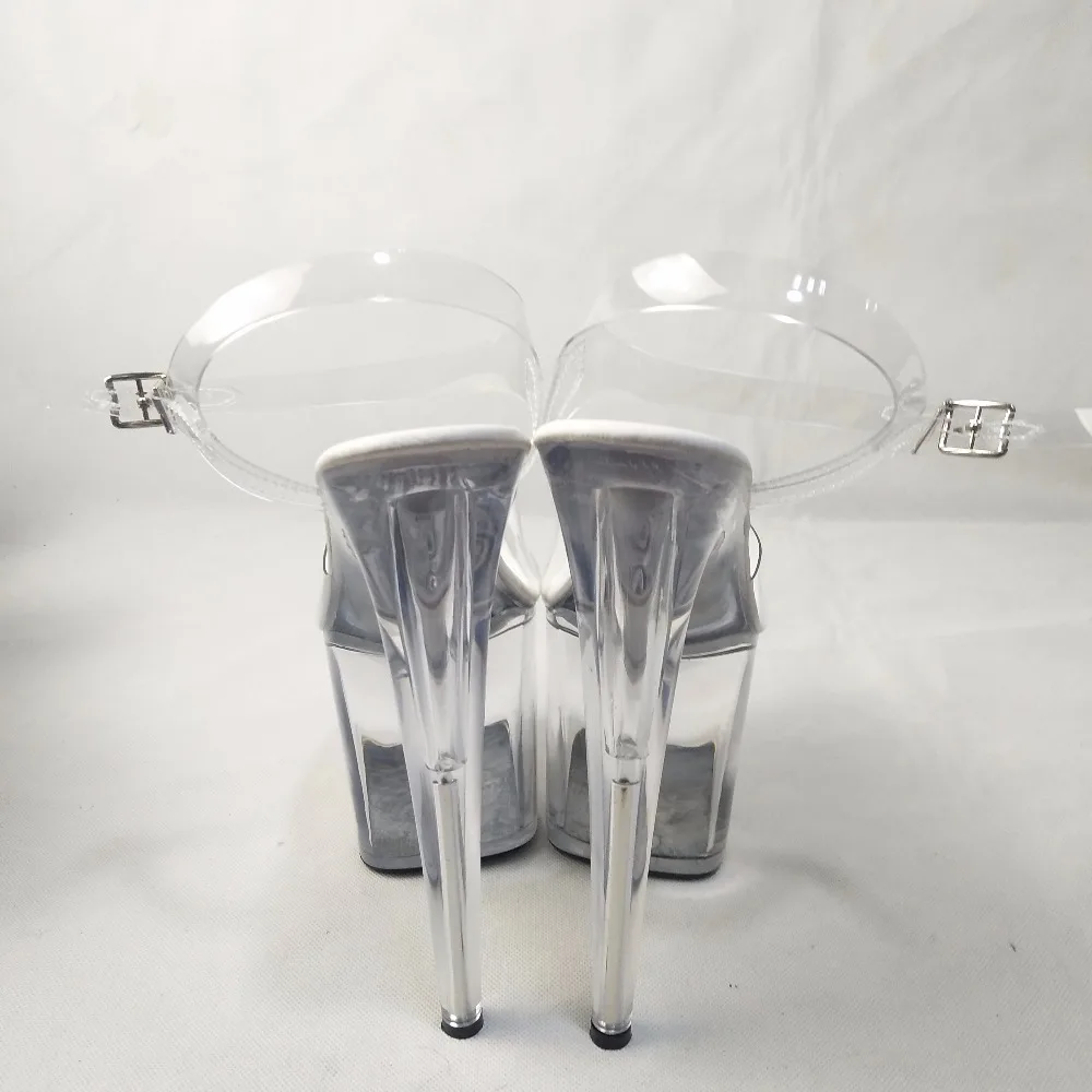 Новый стиль красивая прозрачная платформа на высоком каблуке 20 см сексуальные