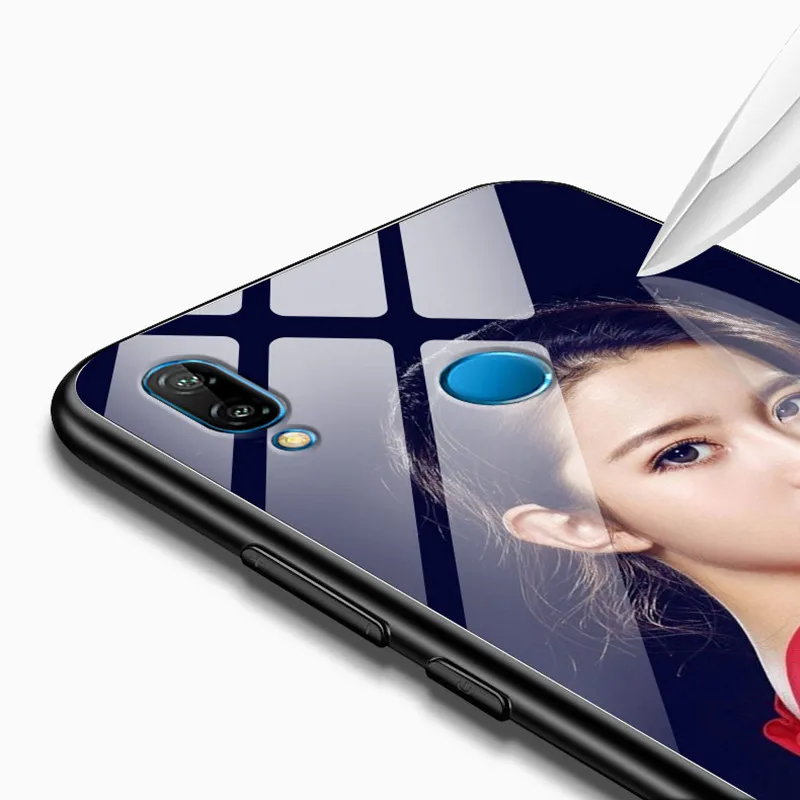 LANCHE DIY P20 чехол из закаленного стекла для Huawei Lite Pro индивидуальная печать фото
