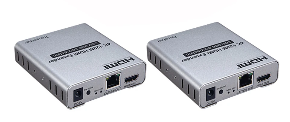 4 K 120 m HDMI удлинитель с петлей, используйте кабель cat5e или cat6 вместо кабеля HDMI для передачи HD сигналов до 120 метров