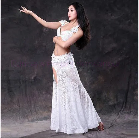 Женский костюм для танца живота комплект из 2 предметов кружевной топ с