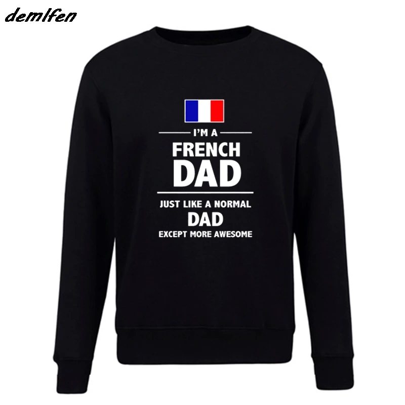 Модная повседневная мужская толстовка с капюшоном I'm A French Dad Papa/День