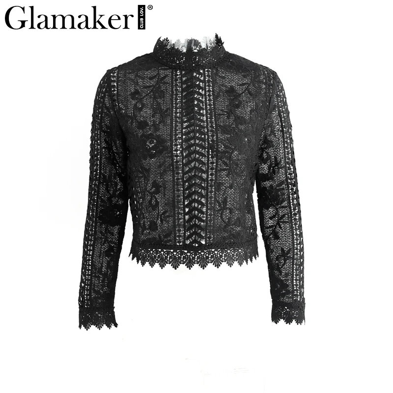Блузка женская кружевная с длинным рукавом|white lace blouse|lace blousehollow out blouse |