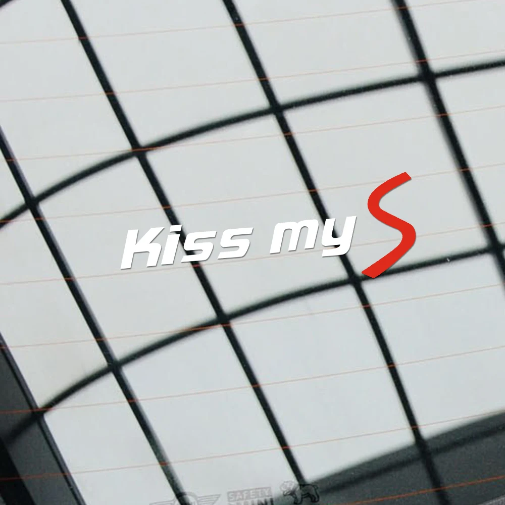 Наклейки на окна Kiss My S графические наклейки для BMW Mini Cooper One F54 F55 F56 F60 R50 R52 R53 R55 R56 R57