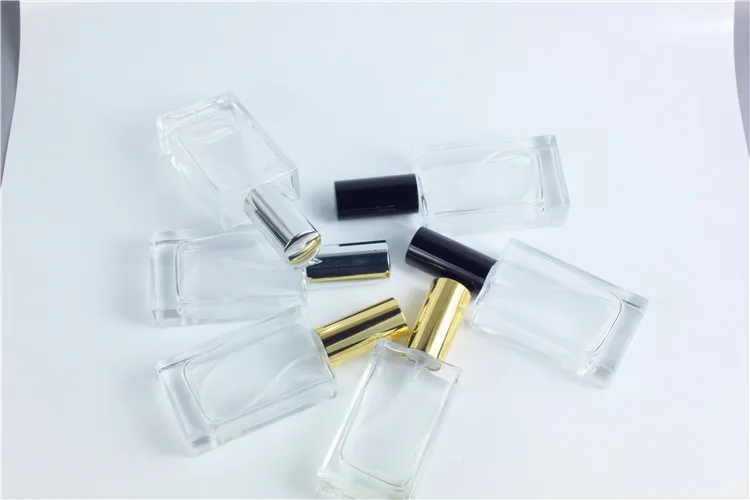 50ml transparent glass empty bottle perfume atomizer spray can be filled box travel size portable |