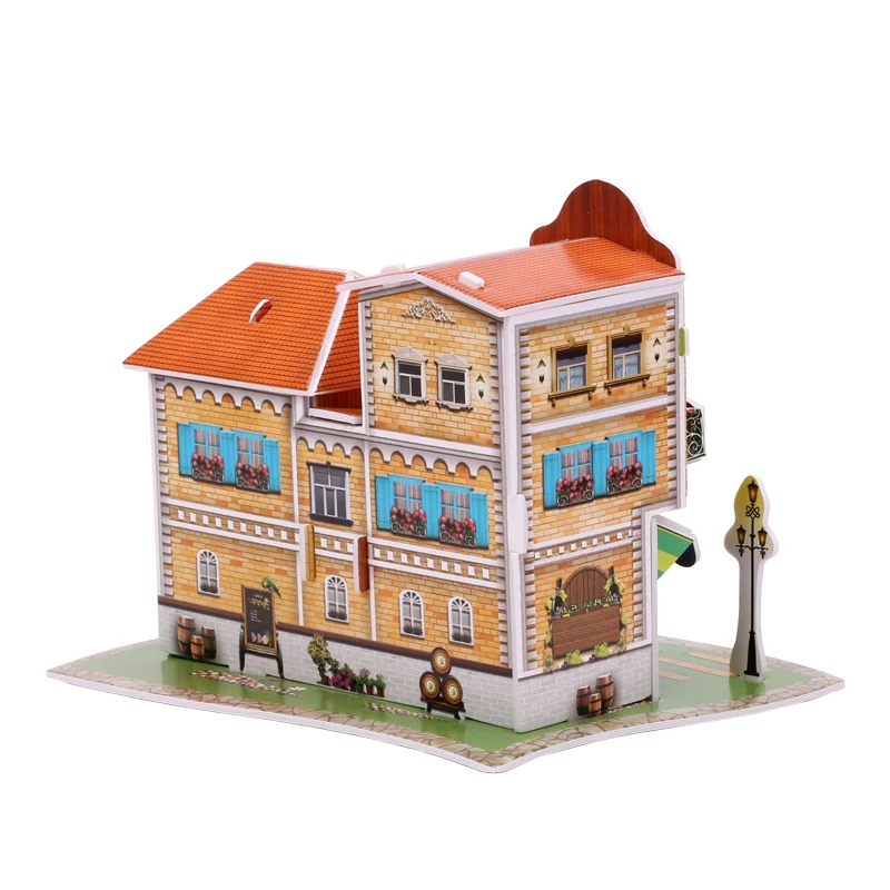 Картонная 3D игрушка головоломка 27 шт. Португалия модель отеля европейская