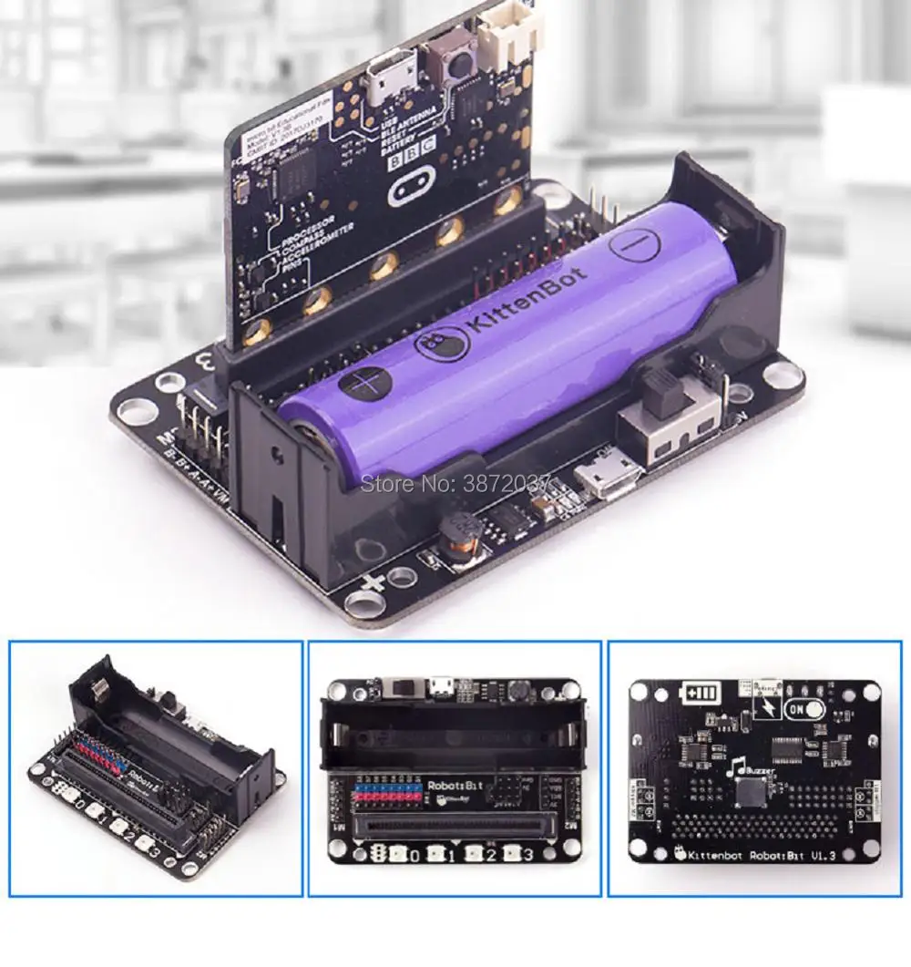 Расширительная плата Robot:bit Robot Python для микробитов Micro:bit царапает