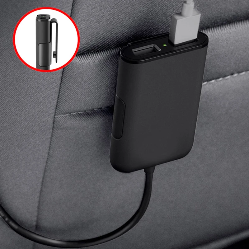 Автомобильное зарядное устройство QC3.0 + 2.4A 3.1A с 4 USB-портами и кабелем 5 6 футов для