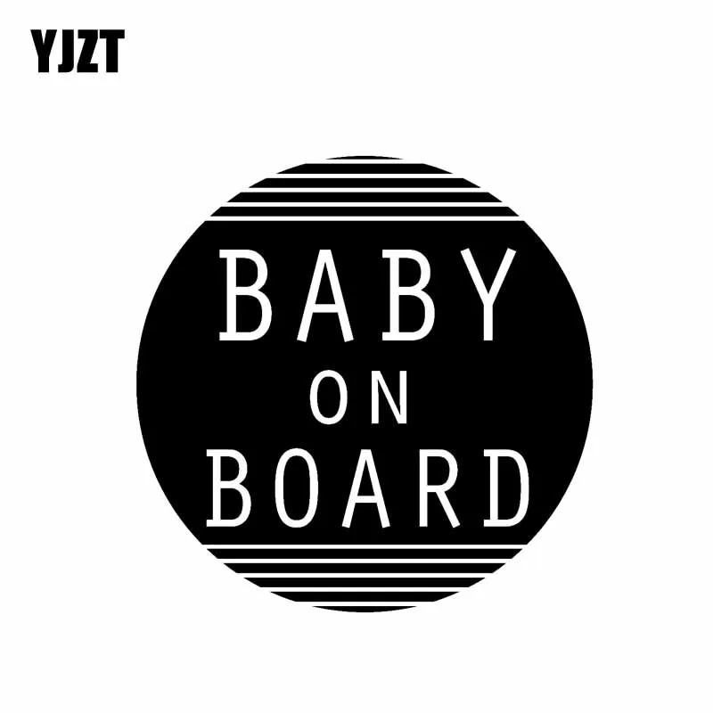 

YJZT 15CM*15CM BABY ON BOARD Sticker Decal Funny Vinyl Car Black/Silver C10-00581