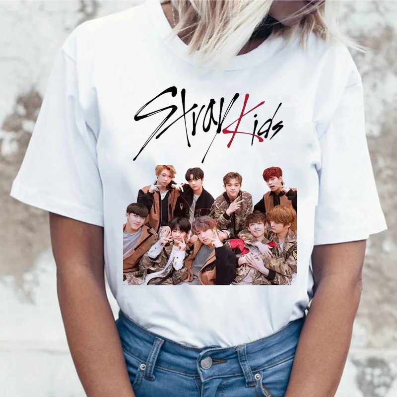 Stray Kids/Корейская футболка с надписью «I am Who»; футболка; женская одежда; футболки в стиле Харадзюку; летняя уличная одежда; ulzzang - Цвет: 3069